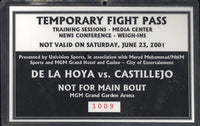 DE LA HOYA, OSCAR-JAVIER CASTILLEJO TEMPORARY FIGHT PASS (2001)