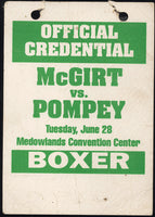 MCGIRT, BUDDY-KEVIN POMPEY OFFICIAL CREDENTIAL (1994)