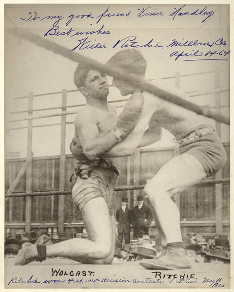 RITCHIE, WILLIE SIGNED PHOTO (WOLGAST FIGHT-1912)