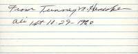 HUNSAKER, TUNNEY SIGNED INDEX CARD