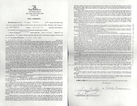BARKLEY, IRAN-JAMES KINCHEN SIGNED BOUT AGREEMENT (SIGNED BY BARKLEY & TEDDY BRENNER)