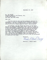 DAVEY, CHUCK SIGNED LETTER AGREEMENT (1967)