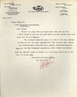 FLEISCHER, NAT SIGNED LETTER (1959)