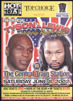 TYSON, MIKE-LENNOX LEWIS ADVERTISING CARD (2002)