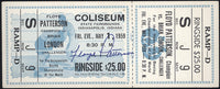 PATTERSON, FLOYD-BRIAN LONDON FULL ON SITE TICKET (1959-SIGNED BY PATTERSON)