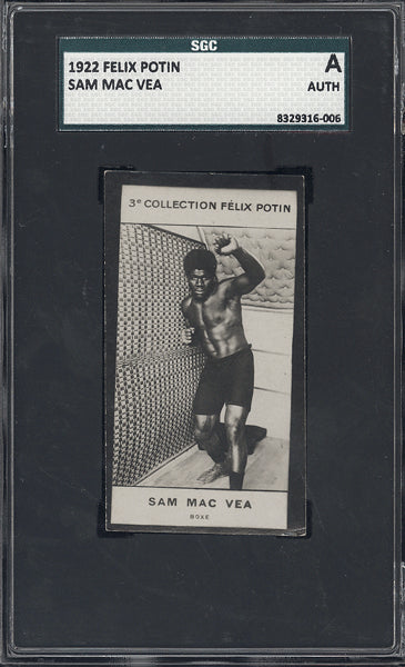 MCVEA, SAM 1922 FELIX POTIN TRADING CARD (SGC-A)