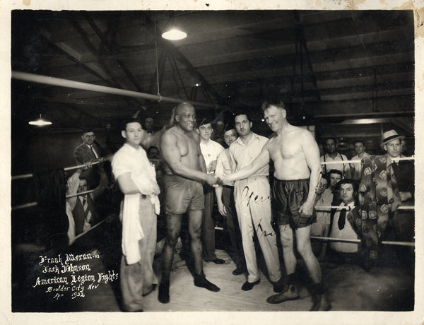 JOHNSON, JACK-FRANK MORAN ORIGINAL EXHIBITION PHOTO (1932-SIGNED BY MORAN)