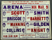 BRISCOE, BENNIE-CHARLEY SCOTT & PERCY MANNING-BILLY COLLINS ON SITE POSTER (1964)