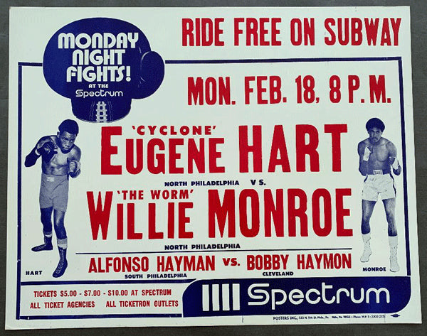MONROE, WILLIE-EUGENE "CYCLONE" HART ON SITE POSTER (1974)