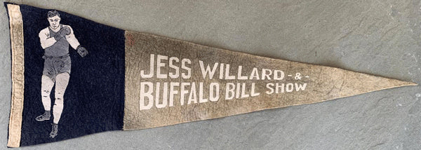 WILLARD, JESS BUFFALO BILL SHOW PENNANT (CIRCA 1917)