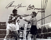 HEARNS, THOMAS & ROBERTO DURAN SIGNED LARGE FORMAT PHOTO (BECKETT LOA)