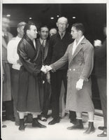 MCLARNIN, JIMMY-YOUNG CORBETT III WIRE PHOTO (1933-PREFIGHT-MCLARNIN WINS TITLE)