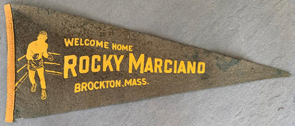 MARCIANO, ROCKY WELCOME HOME PENNANT (1952-AFTER WINNING TITLE)