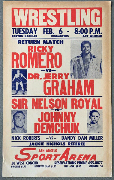 GRAHAM, DR. JERRY-RICKY ROMERO ON SITE POSTER (1962) – JO Sports Inc.