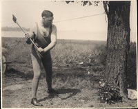 WILLARD, JESS ORIGINAL WIRE PHOTO (1919-TRAINING FOR DEMPSEY)