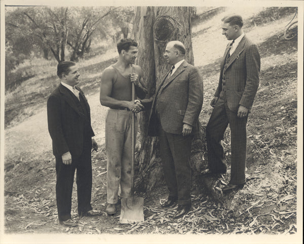 DEMPSEY, JACK ORIGINAL WIRE PHOTO (1919-TRAINING FOR WILLARD)