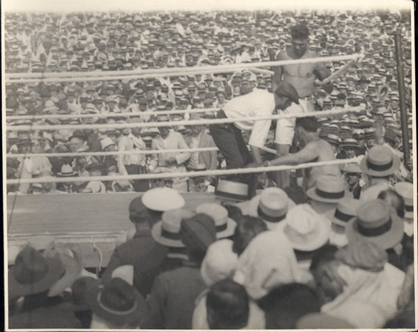 DEMPSEY, JACK-JESS WILLARD ORIGINAL WIRE PHOTO (1919)