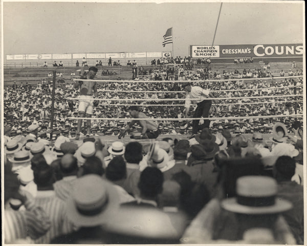 DEMPSEY, JACK-JESS WILLARD ORIGINAL WIRE PHOTO (1919)