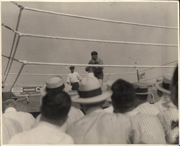 DEMPSEY, JACK-JESS WILLARD ORIGINAL WIRE PHOTO (1919)