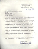 CARTER, RUBIN "HURRICANE" SIGNED LETTER FROM PRISON (1972-PSA/DNA)