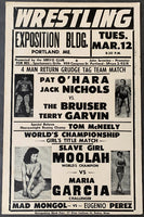 MOOLAH, SLAVE GIRL-MARIA GARCIA WRESTLING ON SITE POSTER (1963)