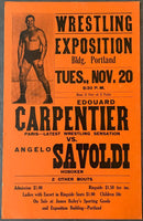 CARPENTIER, EDOUARD-ANGELO SAVOLDI ON SITE POSTER (1956)