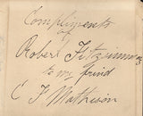 FITZSIMMONS, ROBERT INK SIGNATURE (AUTHENTICATED BY PSA/DNA)