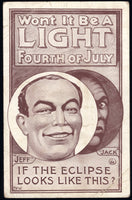 JOHNSON, JACK-JAMES JEFFRIES SOUVENIR POSTCARD (1910)