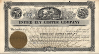 RICKARD, TEX SIGNED STOCK CERTIFICATE (1908)