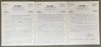 SOOSE, BILLY SIGNED THREE PAGE LETTER