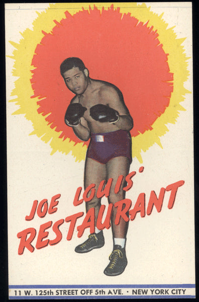 LOUIS, JOE RESTAURANT ORIGINAL SOUVENIR POSTCARD (1940'S)
