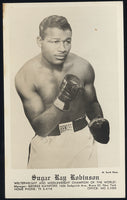 ROBINSON, SUGAR RAY REAL PHOTO POSTCARD (EARLY 1950'S)