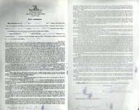 HAGLER, MARVIN-FULGENCIO OBELMEJIAS SIGNED CONTRACT (1982)