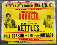 BARRETO, MIGUEL-ART KETTLES & EDDIE MUSTAFA MUHAMMAD-WILLIE CLASSEN ON SITE POSTER (1974)