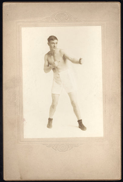 CONNORS, BATTLING PETE ORIGINAL MOUNTED ANTIQUE PHOTOGRAPH