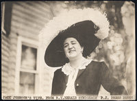 JOHNSON, JACK WIFE IRENE PINEAU WIRE PHOTO (1930'S)
