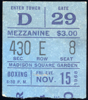 RODRIGUEZ, LUIS-JOE SHAW & ISMAEL LAGUNA-ROMAN BLANCO TICKET STUB (1968)