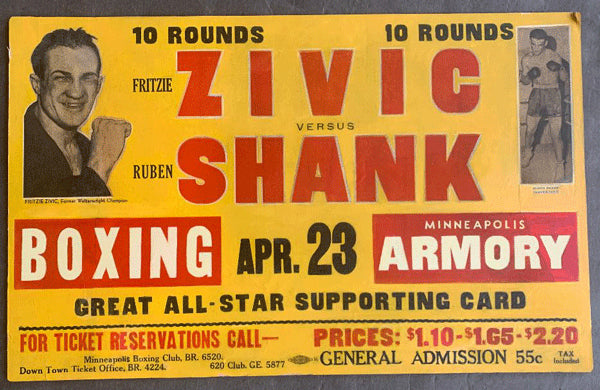 ZIVIC, FRITZIE-REUBEN SHANK ON SITE POSTER (1942)
