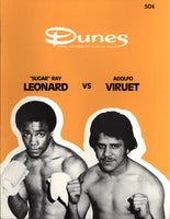 LEONARD, SUGAR RAY-ADOLFO VIRUET OFFICIAL PROGRAM