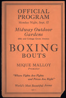 MCTIGUE, MIKE-TUFFY GRIFFITHS OFFICIAL PROGRAM (1928)