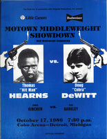 HEARNS, THOMAS-DOUG DEWITT OFFICIAL PROGRAM (1986)