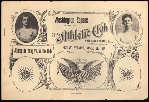 ANTHONY, JIMMY-WILLIE COLE OFFICIAL PROGRAM (1899)