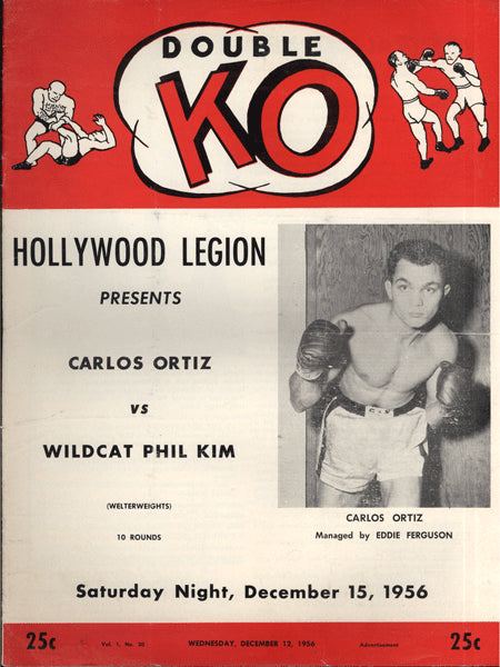 ORTIZ, CARLOS-"WILDCAT" PHIL KIM OFFICIAL PROGRAM (1956)