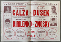 DUSEK, RUDY-GEORGE CALZA & SAMMY STEIN-RAY STEELE OFFICIAL WRESTLING PROGRAM (1931)