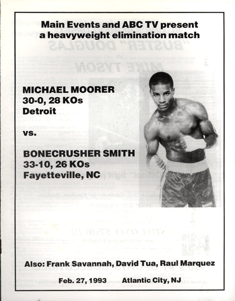 MOORER, MICHAEL-JAMES "BONECRUSHER" SMITH OFFICIAL PROGRAM (1993)