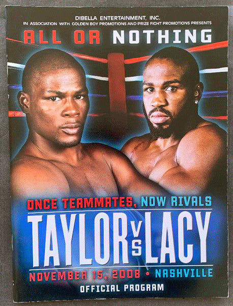 TAYLOR, JERMAIN-JEFF LACY OFFICIAL PROGRAM (2008)