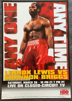 LEWIS, LENNOX-SHANNON BRIGGS CLOSED CIRCUIT POSTER (1998)