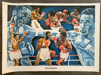 LEONARD, SUGAR RAY-THOMAS HEARNS I LITHOGRAPH POSTER (1981-SIGNED BY ARTIST)