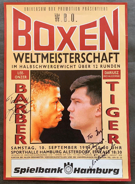 MICHALCZEWSKI, DARIUSZ-LEEONZER BARBER ON SITE POSTER (1994-SIGNED BY BOTH)