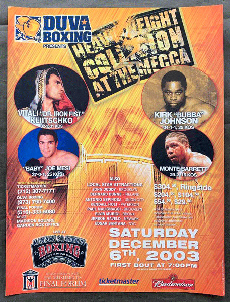 KLITSCHKO, VITALI-KIRK JOHNSON ON SITE POSTER (2003)